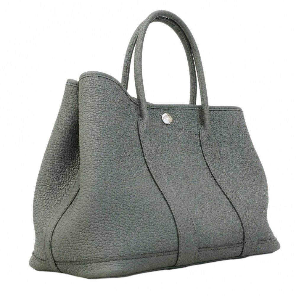 Hermes Garden TPM Tote Bag, Negonda Leather, Vert Amande (W stamp), Ladies'. - Picture 2 of 8